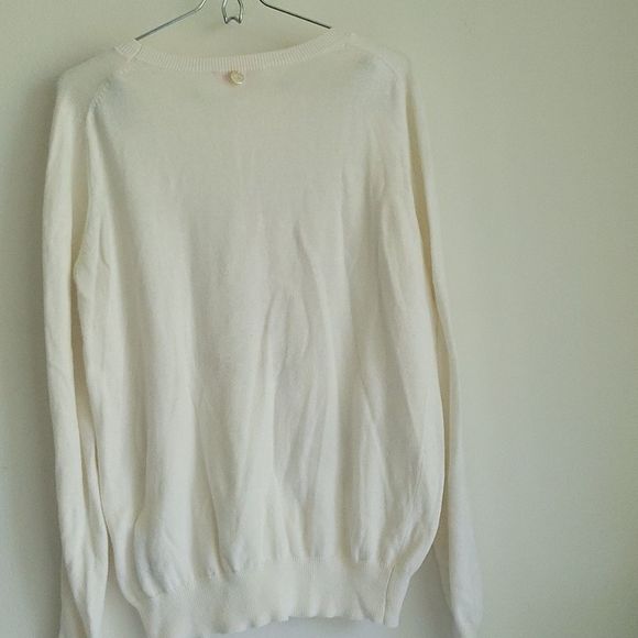 Blumarine Cream Sweater with Pink Floral Design - Picture 11 of 12